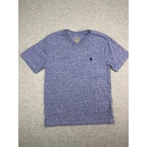 Polo Ralph Lauren Kids V Neck Heather Blue T Shirt